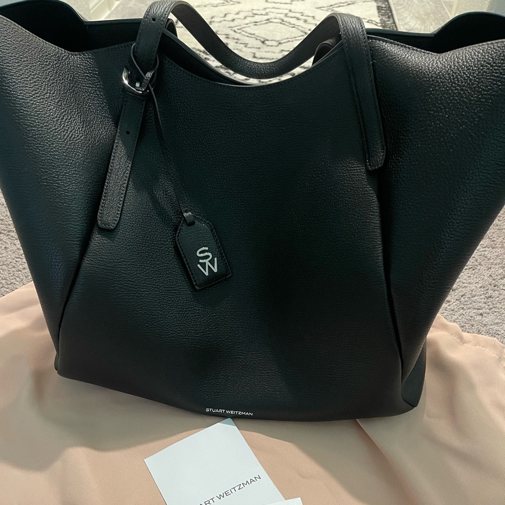 Stuart Weitzman Black Tote with Dust Bag- NEW